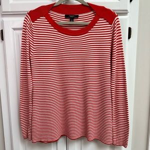 Weekend Max Mara Striped Sweater Red/Orange and White